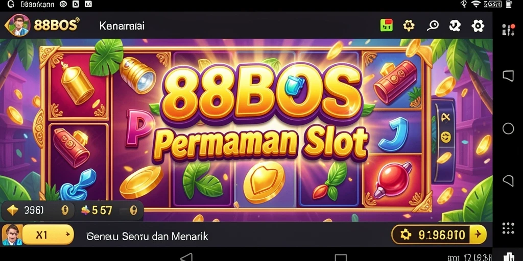 Tampilan menakjubkan dari gulungan slot di 88BOS.