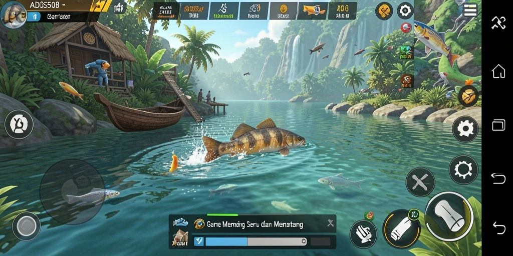 Gameplay menarik dari game memancing ADS508 dengan grafis menawan.
