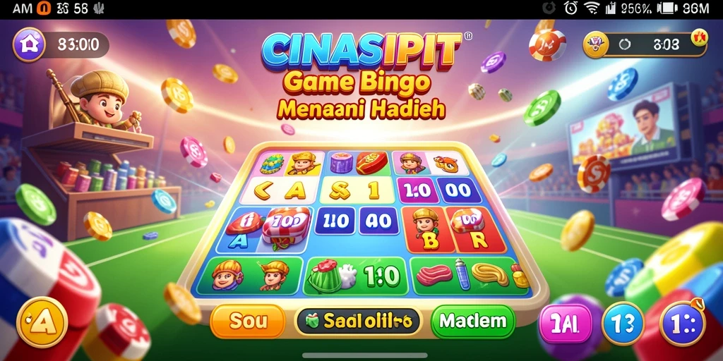 Screenshot utama CINASIPIT menampilkan gameplay Bingo yang seru dan mengasyikkan.