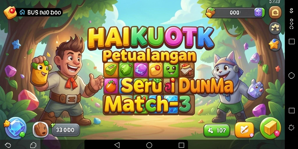 Tampilan gameplay HAIKUOTK yang seru dan penuh warna.