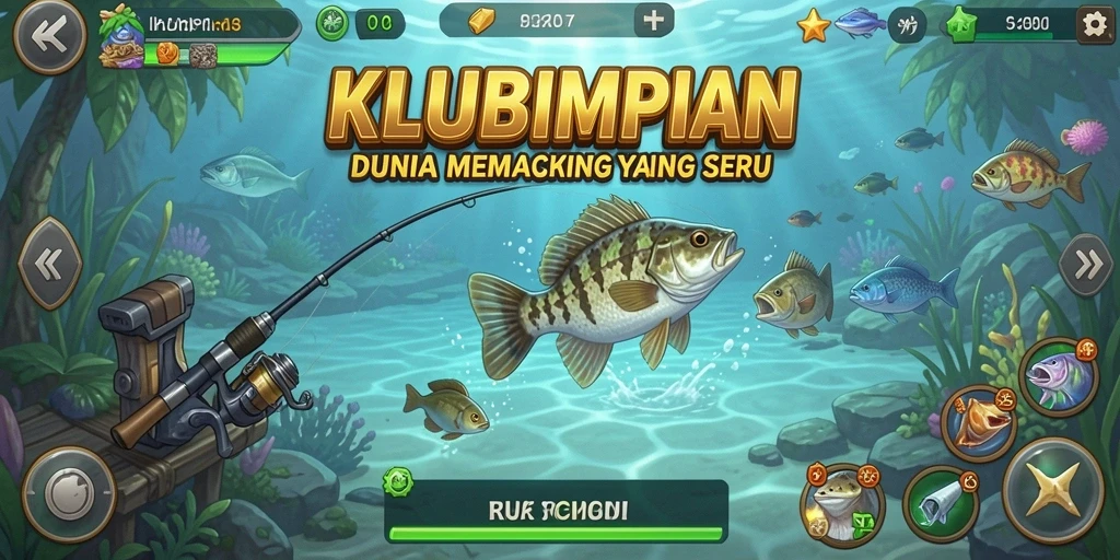 Tampilan gameplay memancing yang seru dan menantang.