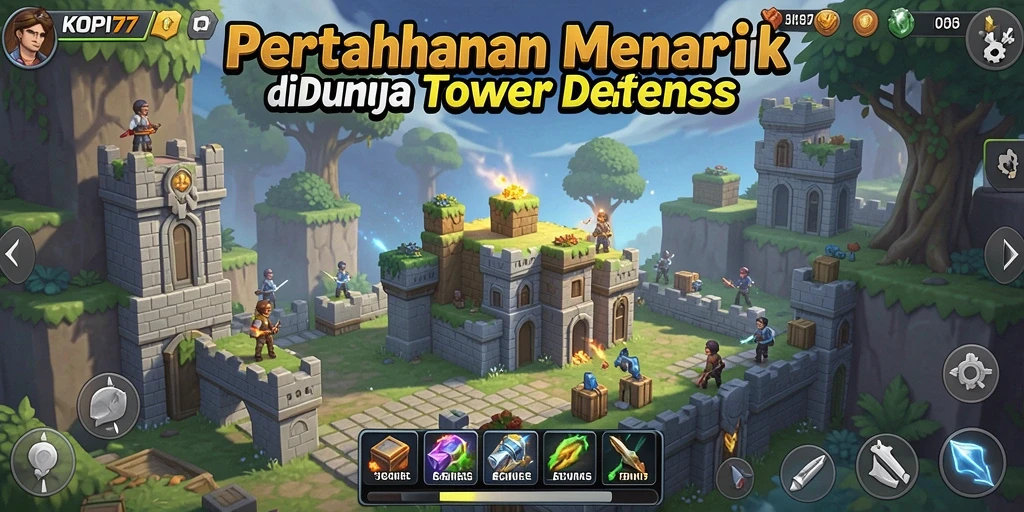 Gameplay menegangkan KOPI77 dengan strategi Tower Defense yang seru.