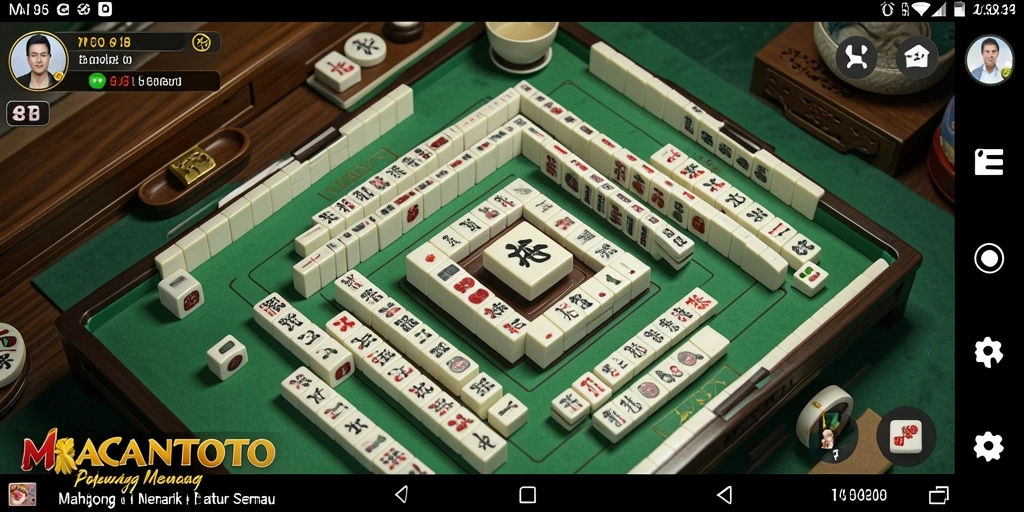 Tampilan gameplay Mahjong yang seru di MACANTOTO.
