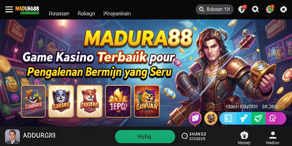 Tampilan seru dari gameplay kasino di MADURA88.