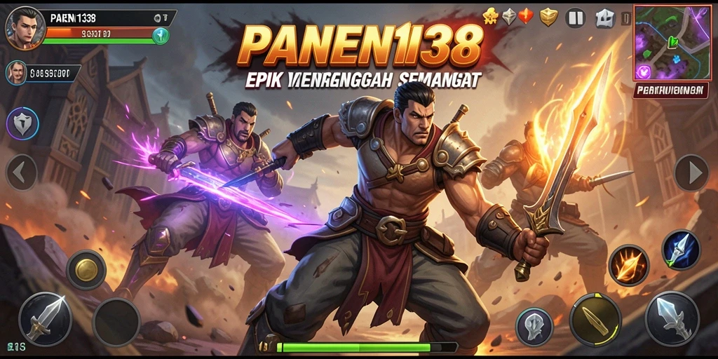Screenshot gameplay PANEN138 menampilkan aksi pertarungan yang seru dan mendebarkan.