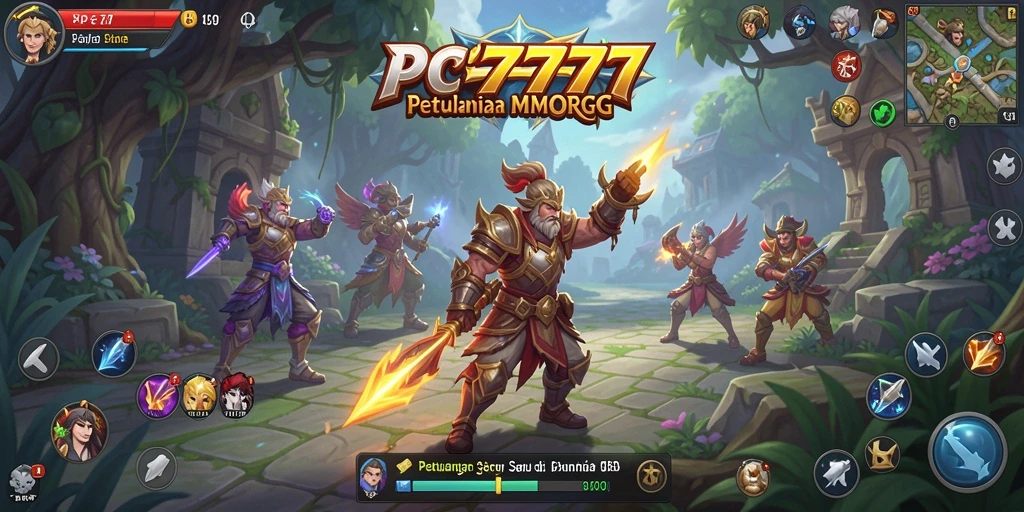 Screenshot gameplay PC777 menampilkan dunia MMORPG yang luas dan dinamis.