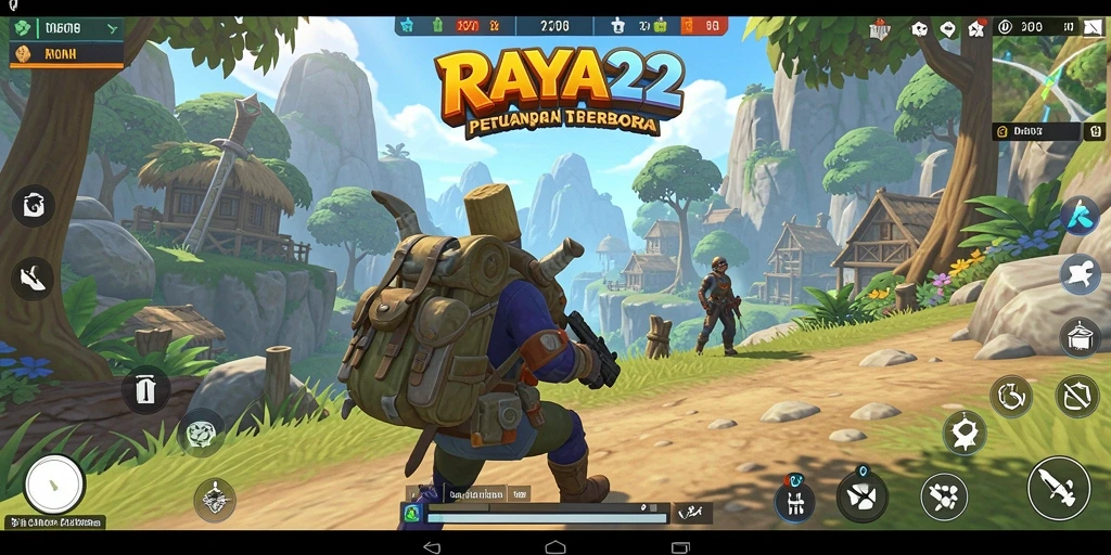 Tangkapan layar gameplay RAYA22 menampilkan pemandangan indah dalam dunia terbuka.