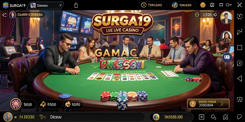Tangkapan layar gameplay SURGA19 yang menarik dan interaktif di Live Casino.