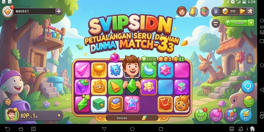 Screenshot gameplay SVIPSIDN menampilkan keseruan mencocokkan item.