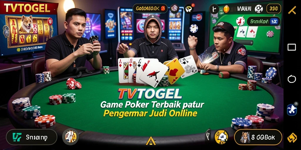 Tampilan gameplay Poker yang mendebarkan di TVTOGEL.