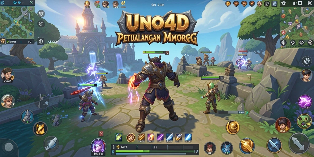 Tampilan menarik gameplay MMORPG UNO4D dengan karakter yang beragam.